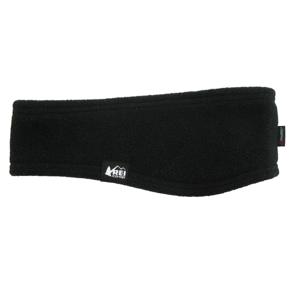 REI Headband Black Warm Polartec Fleece Adult Size Stretch Fit Head Band